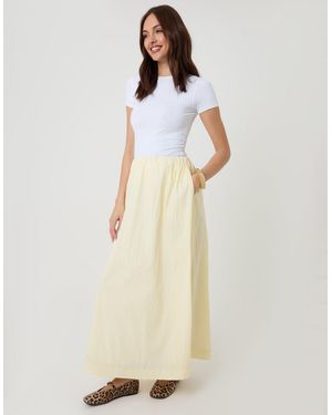 Threadbare Gathered Waist Maxi Skirt - Natural
