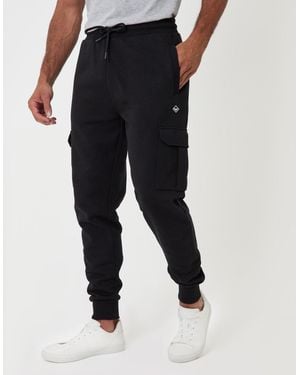 Threadbare Cargo Style Joggers - Black