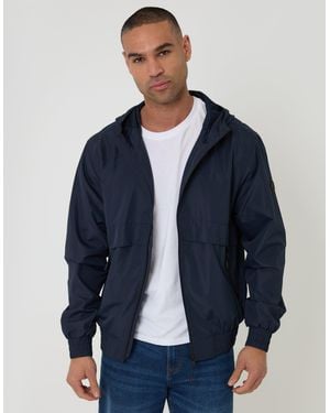 Threadbare Lightweight Hooded Jacket - Blue