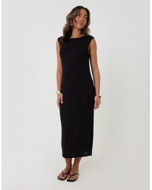Threadbare Knitted Yarn Midi Dress - Black