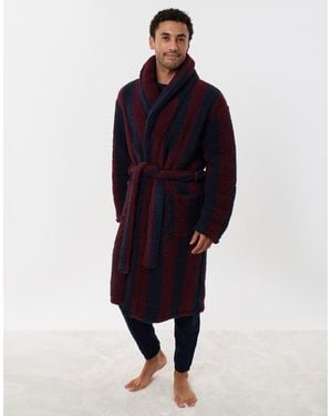 Threadbare Fleece Dressing Gown - Blue