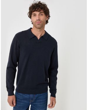 Threadbare Super Soft Trophy Neck Sweatshirt - Blue