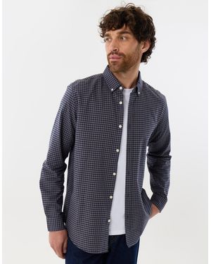 Threadbare Regular Fit Cotton Oxford Shirt - Blue
