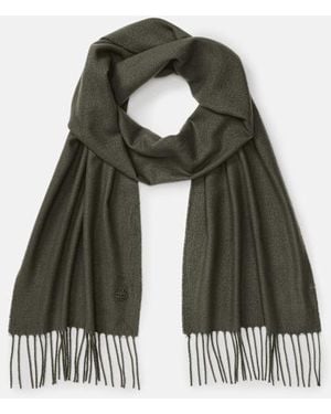 Timberland Solid Woven Scarf In Green, Green