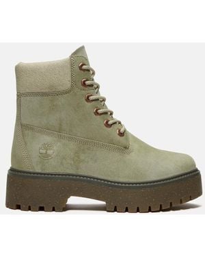 Timberland Stone Street 6-inch Waterproof Platform Boot For Women In Light Green, Woman, Green, Size: 3.5