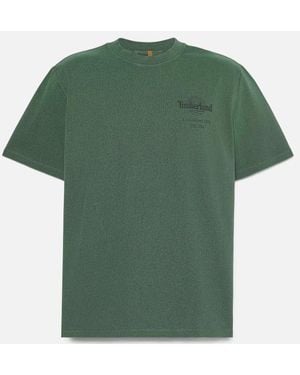Timberland Sunfaded Tree Logo Graphic Heavyweight T-Shirt For - Green