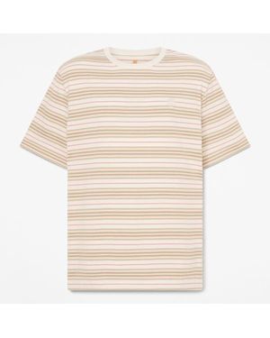 Timberland All Gender Striped T-Shirt - Natural