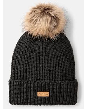 Timberland Chunky Knit Pom Beanie For - Black