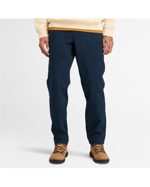 Timberland Goffstown Washed Canvas Fatigue Trouser For Men In Dark Blue, Man, Blue, Size: 28