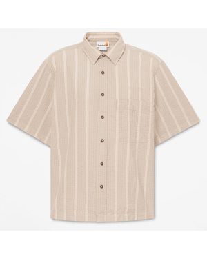 Timberland All Gender Lightweight Button Down Shirt - Natural