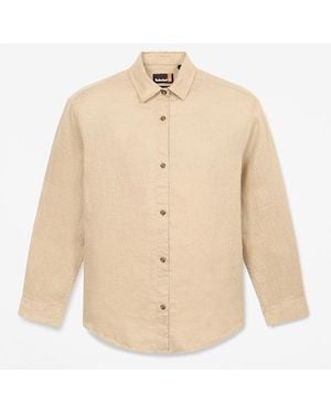 Timberland Long-Sleeve Linen Shirt For - Natural