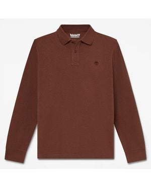 Timberland Millers River Long-Sleeve Polo For - Brown