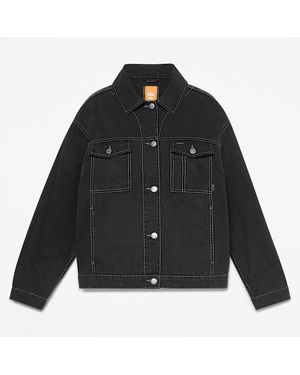 Timberland Canvas Trucker Jacket For - Black