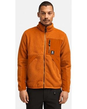 Timberland High-pile Fleece Jacket For Men In Orange, Man, Orange, Size: 3xl