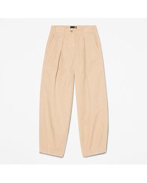 Timberland Utility Cotton Linen Trouser For - Natural