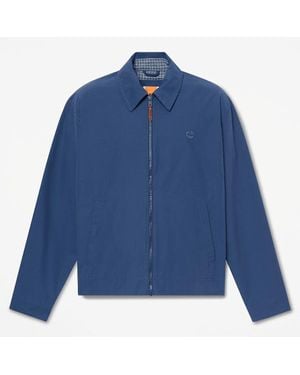 Timberland Stratham Durable Water Repellent Cotton Bomber For - Blue