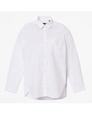 Timberland Poplin Shirt For Women In White, Woman, White, Size: L