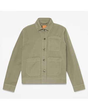 Timberland Utility Cotton-Linen Shacket For - Green