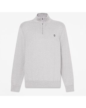 Timberland Williams River Cotton Quarter-Zip Jumper For - White