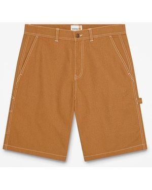 Timberland All Gender Washed Duck Canvas Carpenter Short - Brown