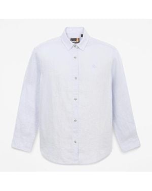 Timberland Long-Sleeve Linen Shirt For - White