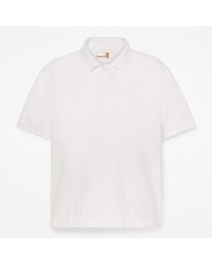 Timberland Short-Sleeve Pique Polo For - White