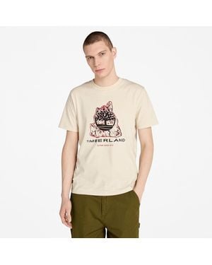 Timberland Seasonal Tree Logo Graphic T-Shirt For - Natural