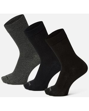 Timberland Chesapeake Crew Sock (3-Pack) - Black