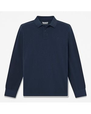Timberland Millers River Long-Sleeve Polo For - Blue