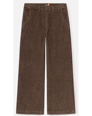 Timberland Washed Corduroy Wide-Leg Trouser For - Brown