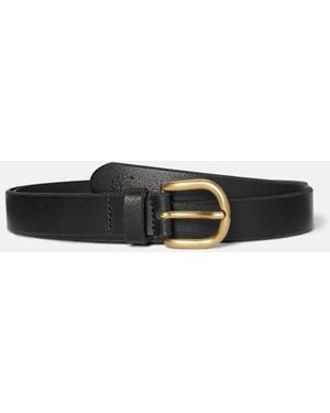 Timberland Baker Island Leather Belt For - Black