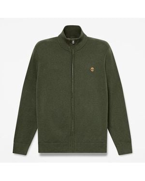 Timberland Oyster River Full-Zip Cotton Jumper For - Green