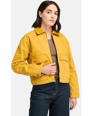 Timberland Strafford Quilted Washed Canvas Jacket For - Yellow