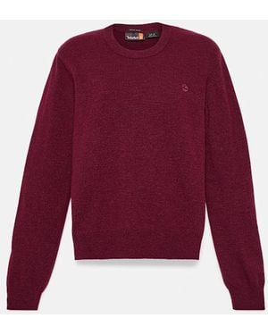 Timberland Merino Crewneck Jumper For - Purple