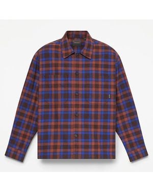 Timberland Check Heavy Flannel Shirt For - Blue