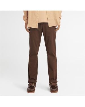 Timberland Stretch Twill Chino Trousers For Men In Brown, Man, Brown, Size: 29 - Natural