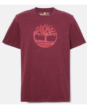 Timberland Kennebec River Tree Logo Short-Sleeve T-Shirt For - Red
