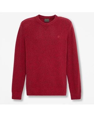 Timberland Mackworth Twisted Yarn Crewneck Jumper For - Red