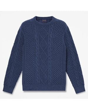 Timberland Phillips Brook Cable-Knit Crewneck Jumper For - Blue
