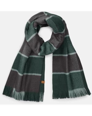 Timberland Reversible Blanket Scarf In Dark Green, Woman, Green