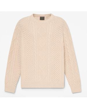 Timberland Phillips Brook Cable-Knit Crewneck Jumper For - Natural