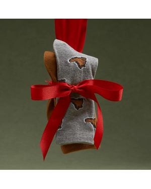 Timberland 2-Pack All Over Print Crew Sock - Brown