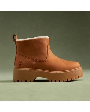 Timberland Stone Street Platform Warm-Lined Slip-On Boot For - Brown