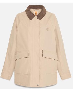 Timberland Wenham Waterproof Barn Coat For Women In Beige, Woman, Beige, Size: L - Natural