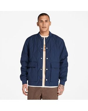 Timberland Quilted Jacket For Men In Dark Blue, Man, Blue, Size: 3xl