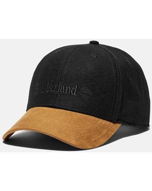 Timberland Wool Baseball Cap For Men In Black, Man, Black