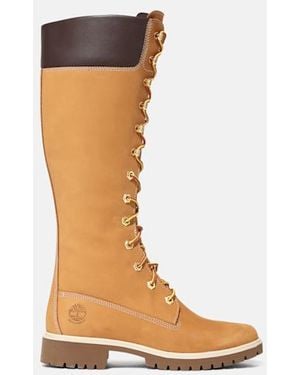 Timberland Premium 14-Inch Lace-Up Knee High Boots - Brown