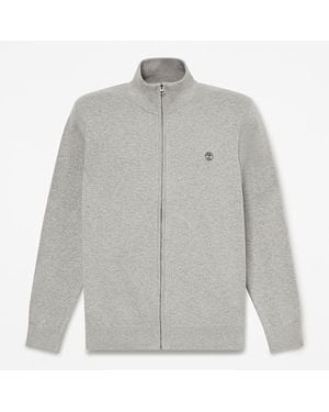 Timberland Oyster River Full-Zip Cotton Jumper For - Grey