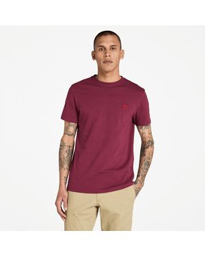 Timberland Dunstan River Short-sleeve T-shirt For Men In Burgundy, Man, Burgundy, Size: L - Red