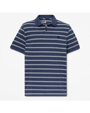 Timberland Millers River Striped Short-Sleeve Polo For - Blue